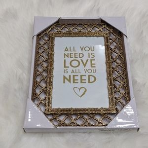 Prinz antique gold metal lattice 4"x6" decor frame